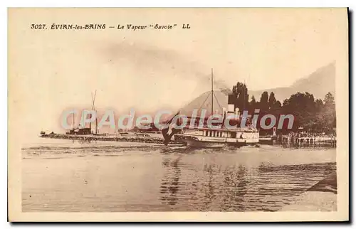 Cartes postales Evian Les Bains Le Vapeur Savoie