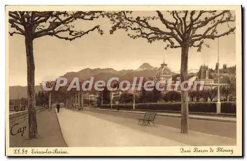 Ansichtskarte AK Evian Les Bains Quai Baron De Blonay