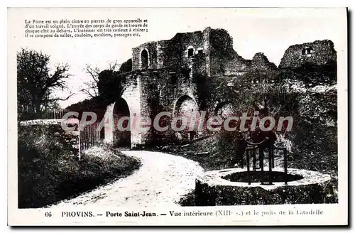 Ansichtskarte AK Provins Porte Saint Jean Vue Interieure Et Le Puits De La Citadelle
