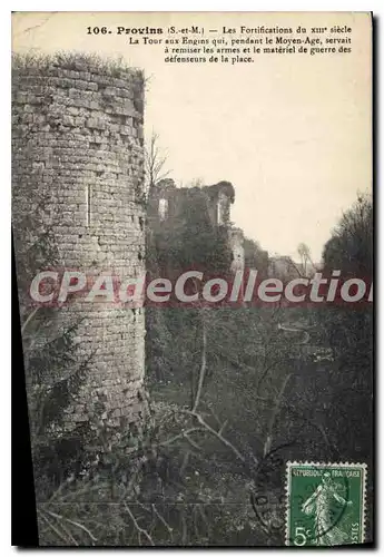 Ansichtskarte AK Provins Les Fortifications tour aux engins