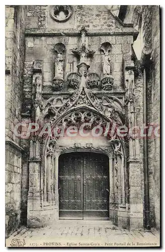 Cartes postales Provins Eglise Sainte Croix Petit Portail De La Renaissance