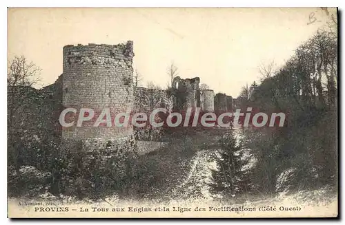 Ansichtskarte AK Provins La Tour Aux Engins Et La Ligne des fortifications