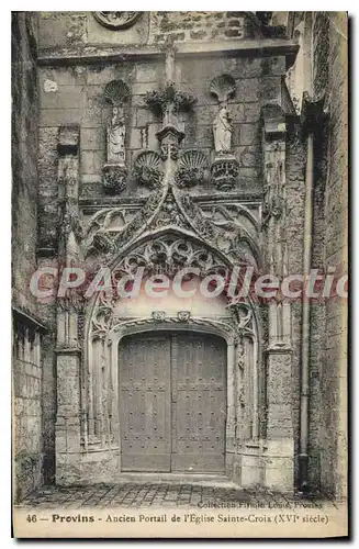 Cartes postales Provins Ancien Portail De I'Eglise Sainte Croix