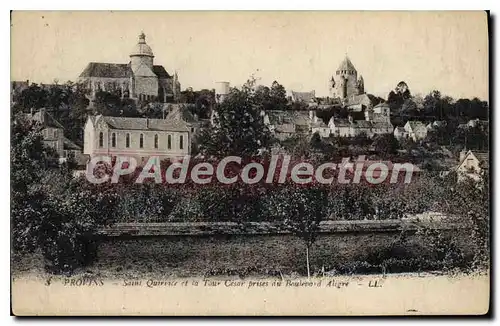 Cartes postales Provins Saint Quiriace Et La Tour Cesar Prises Au boulevard d'Aligre