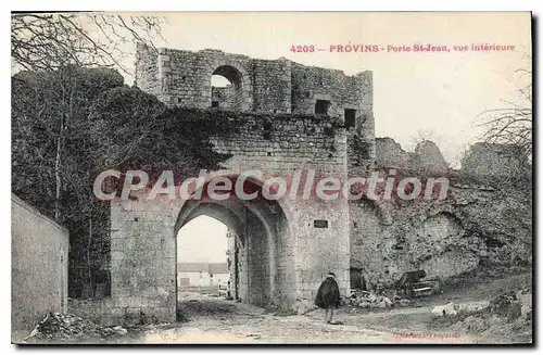 Cartes postales Provins Porte St Jean Vue Interieure