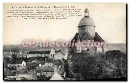 Ansichtskarte AK Provins Le Dome De St Quiriace Et Les Batiments du college