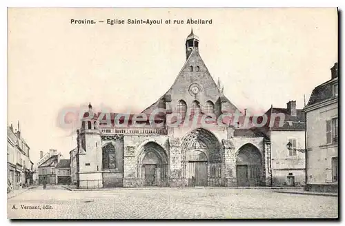 Cartes postales Provins Eglise Saint Ayoul Et Rue Abeilard