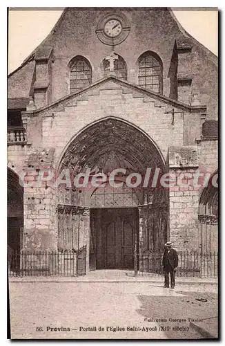 Cartes postales Provins Portail De I'Eglise Saint Ayoul