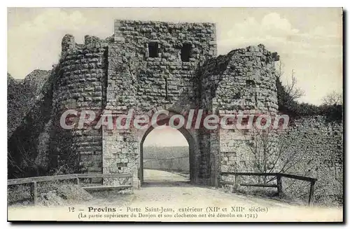 Cartes postales Provins Porte Saint Jean Exterieur