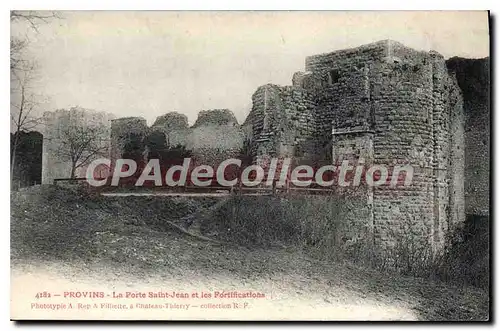 Cartes postales Provins La Porte Saint Jean Et Les Fortifications