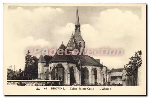 Cartes postales Provins Eglise Sainte Croix L'Abside