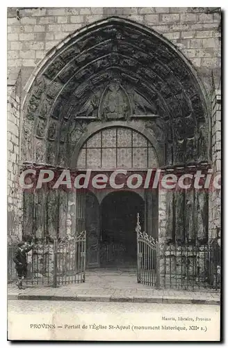 Cartes postales Provins Portail De I'Eglise St Ayoul