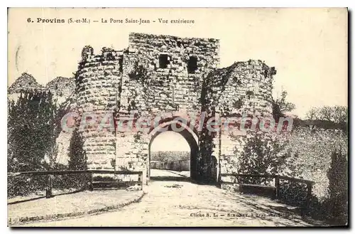 Cartes postales Provins La Porte Saint Jean Vue Exterienre