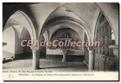 Cartes postales Provins Le Retable De I'Hotel Dieu