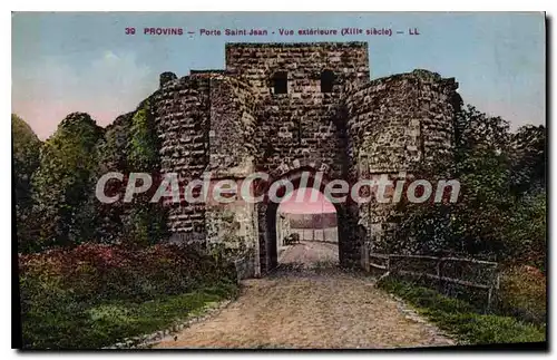 Cartes postales Provins Porte Saint Jean Vue Exterieure