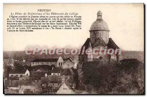 Ansichtskarte AK Provins Le Dome De St Quiriace Et Les Batiments du college