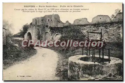 Cartes postales Provins Porte Saint Jean Puits De La Citadelle