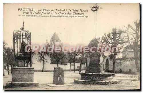 Cartes postales Provins La Place Du Chatel A La Ville Haute