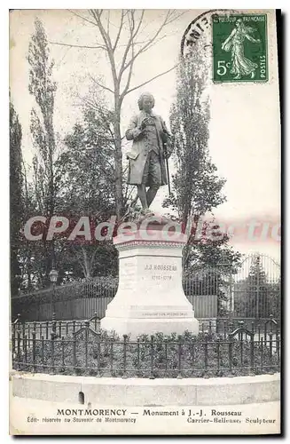 Cartes postales Montmorency Monument Rousseau