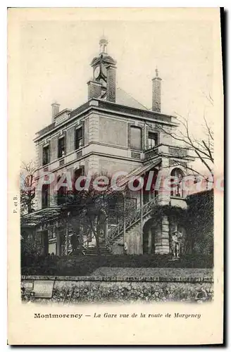 Cartes postales Montmorency La Gare Vue De La Route De Margency