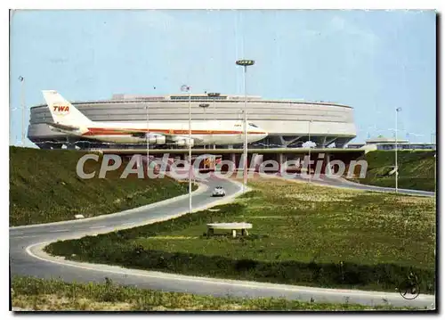 Cartes postales moderne Roissy En France Aeroport Charles De Gaulle boeing 747 TWA a�rogare