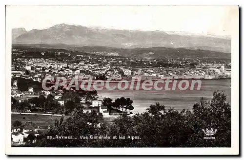 Cartes postales Antibes Vue Generale Et Les Alpes