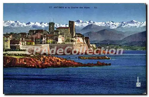 Cartes postales Antibes Et La Chaine Des Alpes