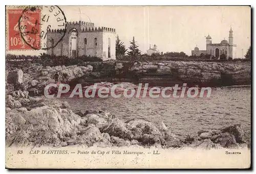 Cartes postales Cap D'Antibes Pointe Du Cap Et Villa Mauresque