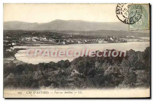 Cartes postales Cap Antibes Vue Sur Antibes