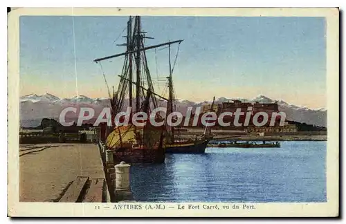 Cartes postales Antibes Le Fort Carre Vu Du Port