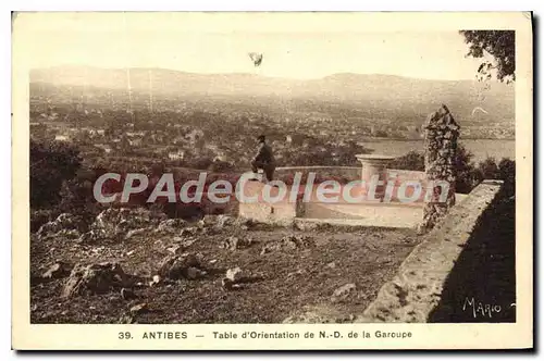 Cartes postales Antibes Table D' Orientation garoupe