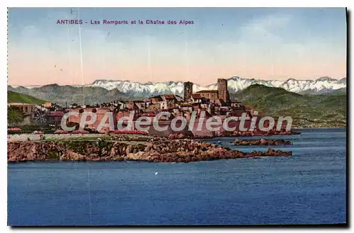 Cartes postales Antibes Les Remparts Et La Chaine Des Alpes