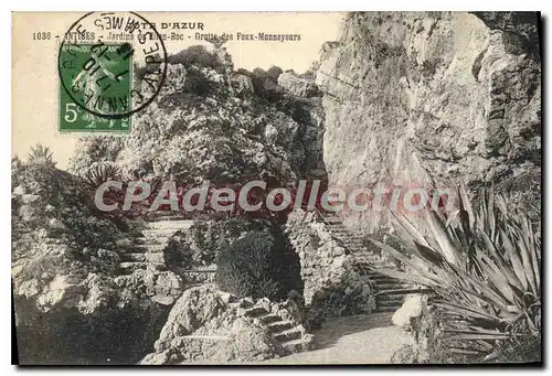 Cartes postales Antibes Jardins eden Roc Grotte Des Faux Monnayeurs