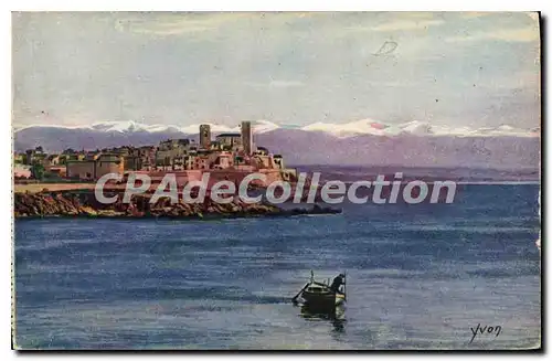 Cartes postales Antibes Le Fort Carre Et La Chaine Des Alpes