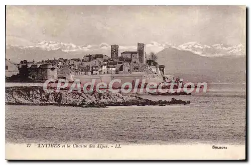 Cartes postales Antibes Et La Chaine Des Alpes