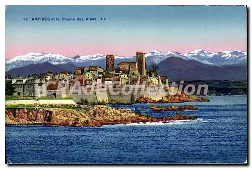 Cartes postales Antibes Et La Chaine Des Alpes