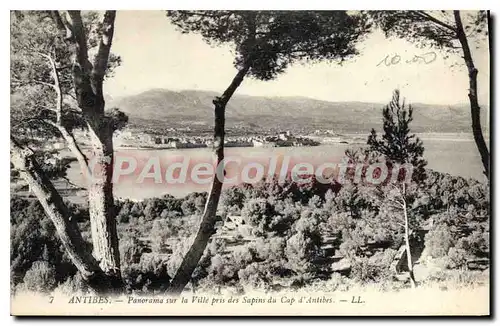 Cartes postales Antibes Panorama Sur La Ville Prise Des Sapins Du Cap D'Antibes