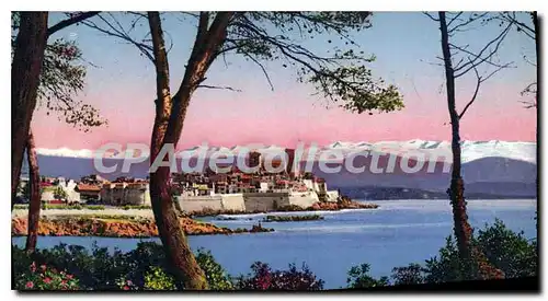 Cartes postales Antibes Et La Chaine Des Alpes