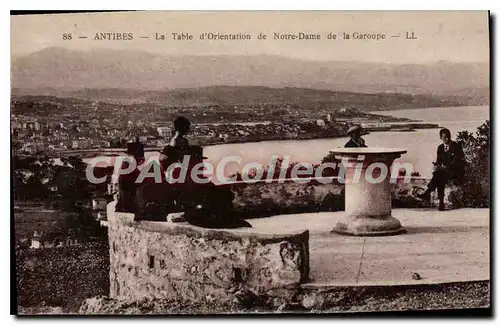 Cartes postales Antibes La Table D'Orientation De Notre Dame De La Garoupe