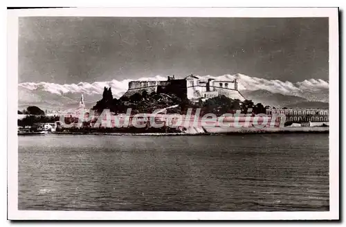 Ansichtskarte AK Antibes Le Fort Carre Et La Chaine Des Alpes