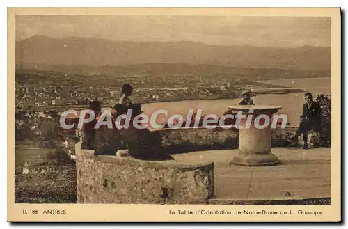 Cartes postales Antibes La Table D'Orientation De Notre Dame De La Garoupe