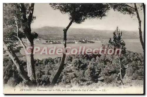 Cartes postales Antibes Panorama Sur La Ville Pris Des Sapins Du Cap D'Antibes