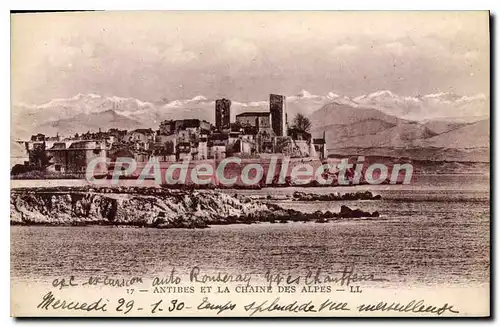 Cartes postales Antibes Et La Chaine Des Alpes