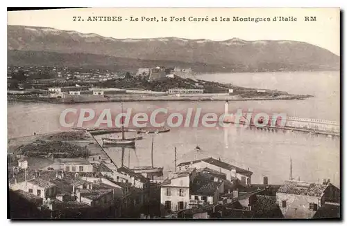 Ansichtskarte AK Antibes Le Port Le Fort Carre Et Les Montagnes D'Italie