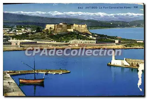 Cartes postales Antibes Le fort carr� Et Les Alpes