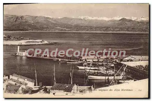 Ansichtskarte AK Antibes Vue Sur Les Cimes Neigeuses Des Alpes Maritimes