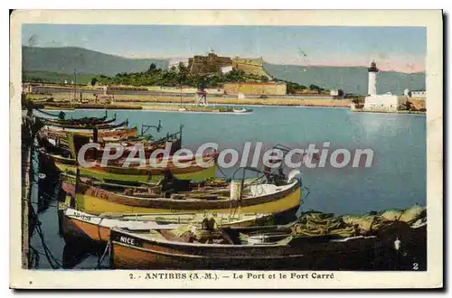 Cartes postales Antibes Le Port Et Le Fort Carre