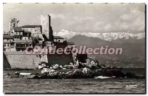 Ansichtskarte AK Antibes Les Remparts Et La Chaine Des Alpes