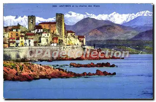 Cartes postales Antibes Et La Chaine Des Alpes