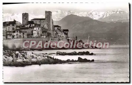 Cartes postales Antibes Les Remparts Et La Chaine Des Alpes